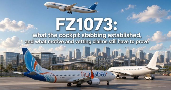 FZ1073: what the cockpit stabbing established, and what motive and vetting claims still have to prove